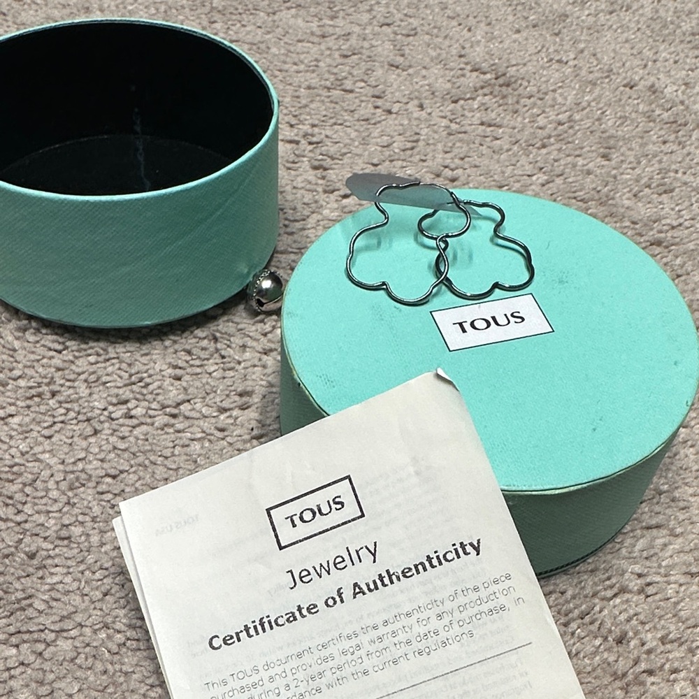 Tous vintage teddy bear hoops 31 mm